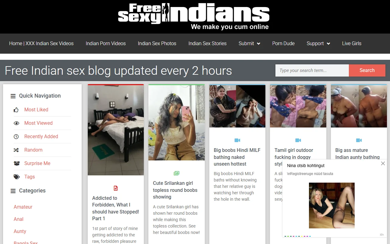 Screenshot of Freesexyindians